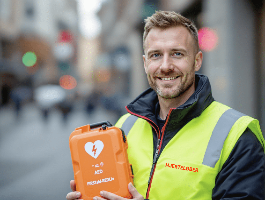 Hjerteløber med AED
